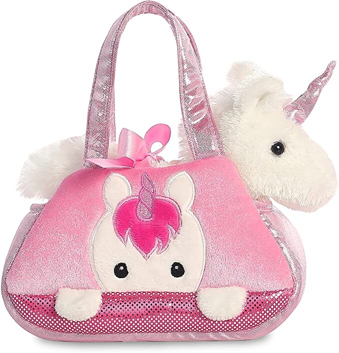 Aurora, 32795, Fancy Pal, Peek-A-Boo Unicorn Pet Carrier, 20,5cm, Peluche, and Blanche, Rose/Blanc, 8" Size : Amazon.fr: Animalerie