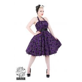 Robe Dos Nu Pin-Up Rétro 50's Rockabilly Ecossais Tattoo