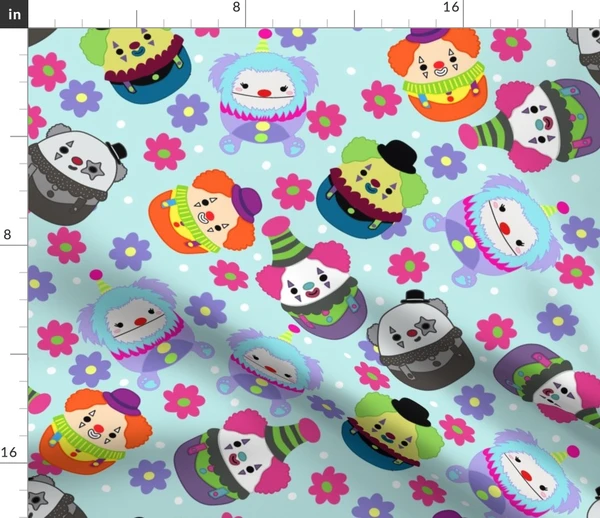 Squishy Clowns Fabric | Spoonflower