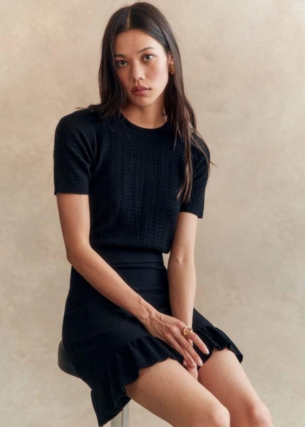 Robe Sinia - Noir - Viscose ECOVERO™ LENZING™ - Sézane