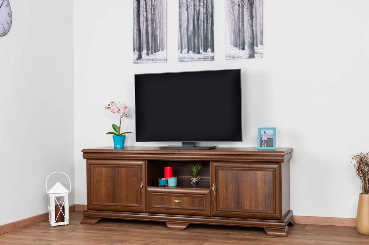 Salon ► (158x46x59 cm) Meuble TV Sentis 07, Marron foncé