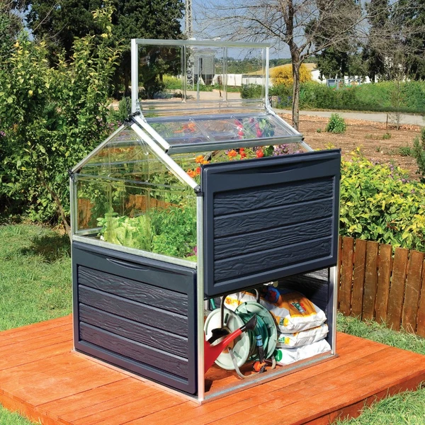 Mini-serre surélevée avec espace de rangement 1,4m² Plant Inn - Palram- Canopia
