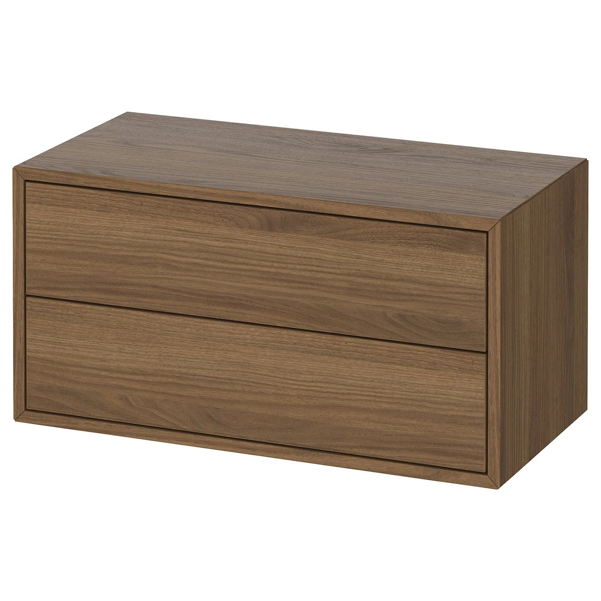 EKET Rangement 2 tiroirs - brun motif noyer 70x35x35 cm