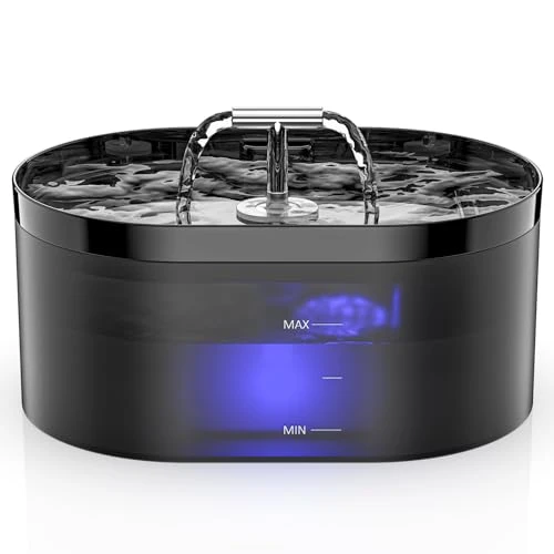 Fontaine à Eau Automatique pour Chat - 2,2L - Fontaine à Eau pour Chat - Distributeur Eau Chat - Fontaine Eau Chat - Super Silencieuse, Chiens, Plusieurs Animaux de Compagnie
