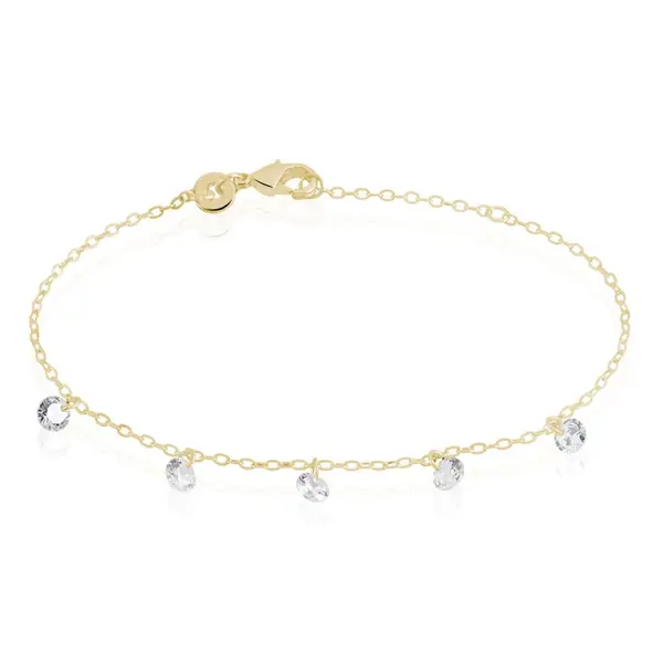 Bracelet Myosothis Plaqué Or Oxydes De Zirconium