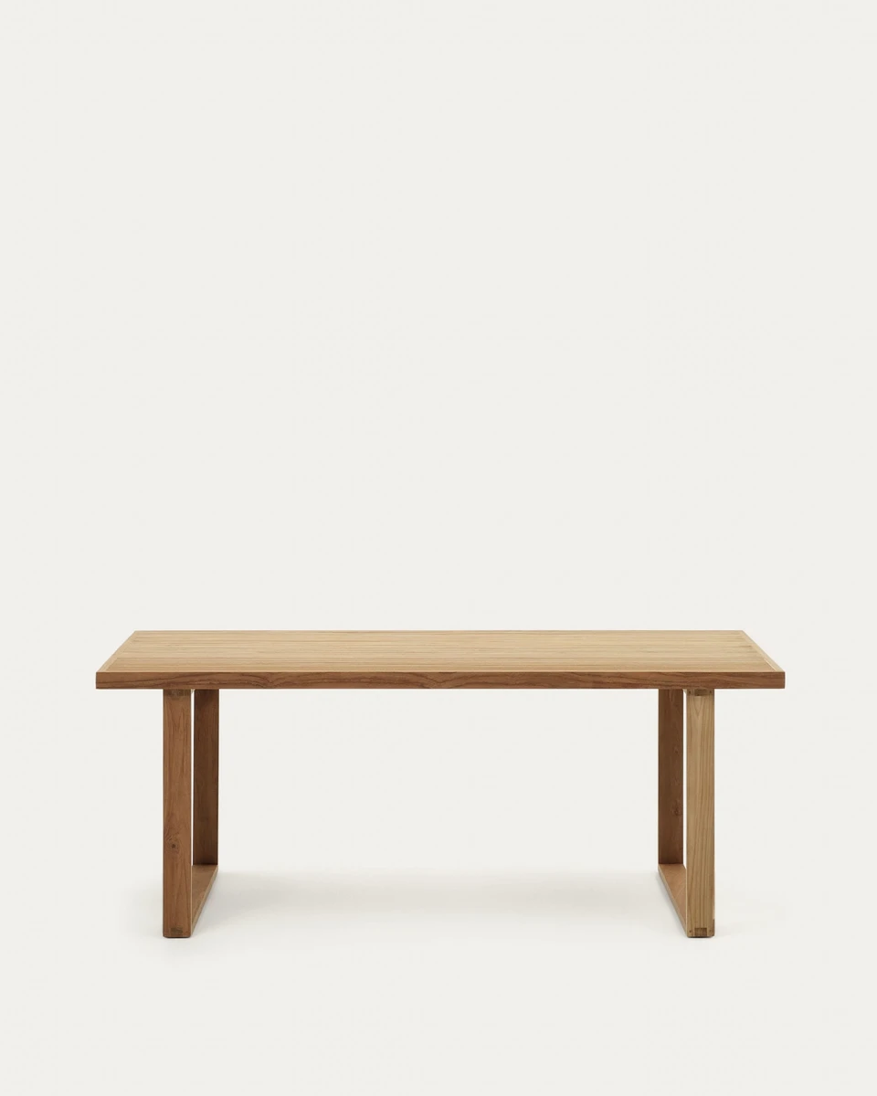 Table 100 % d'extérieur Canadell en bois de teck recyclé 180 x 90 cm | Kave Home France