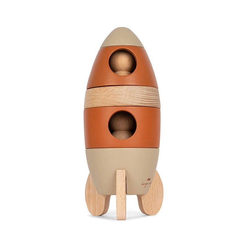 Fusée à empiler en bois