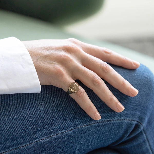 Chevalière Rimbaud Ovale - à personnaliser / graver