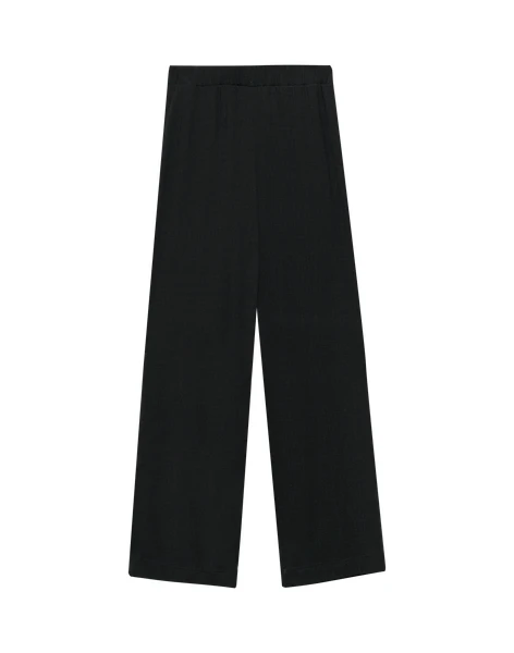 Pantalon large en laine mérinos pour femme