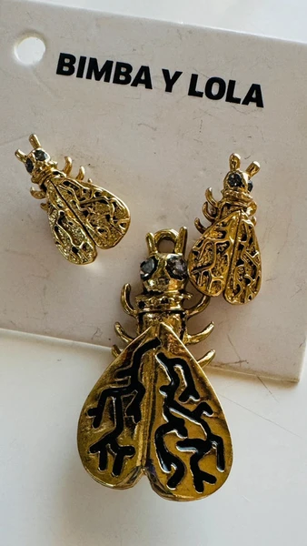 Pendientes y colgante mosca Bimba y Lola