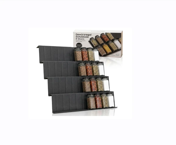 Lot de 8 range-épices à 4 niveaux