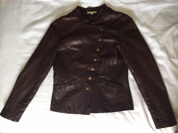 Veste en cuir marron Bash