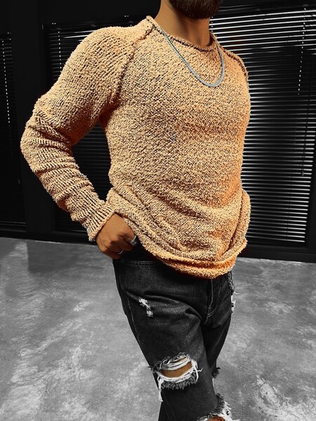 Strick Pullover in Braun