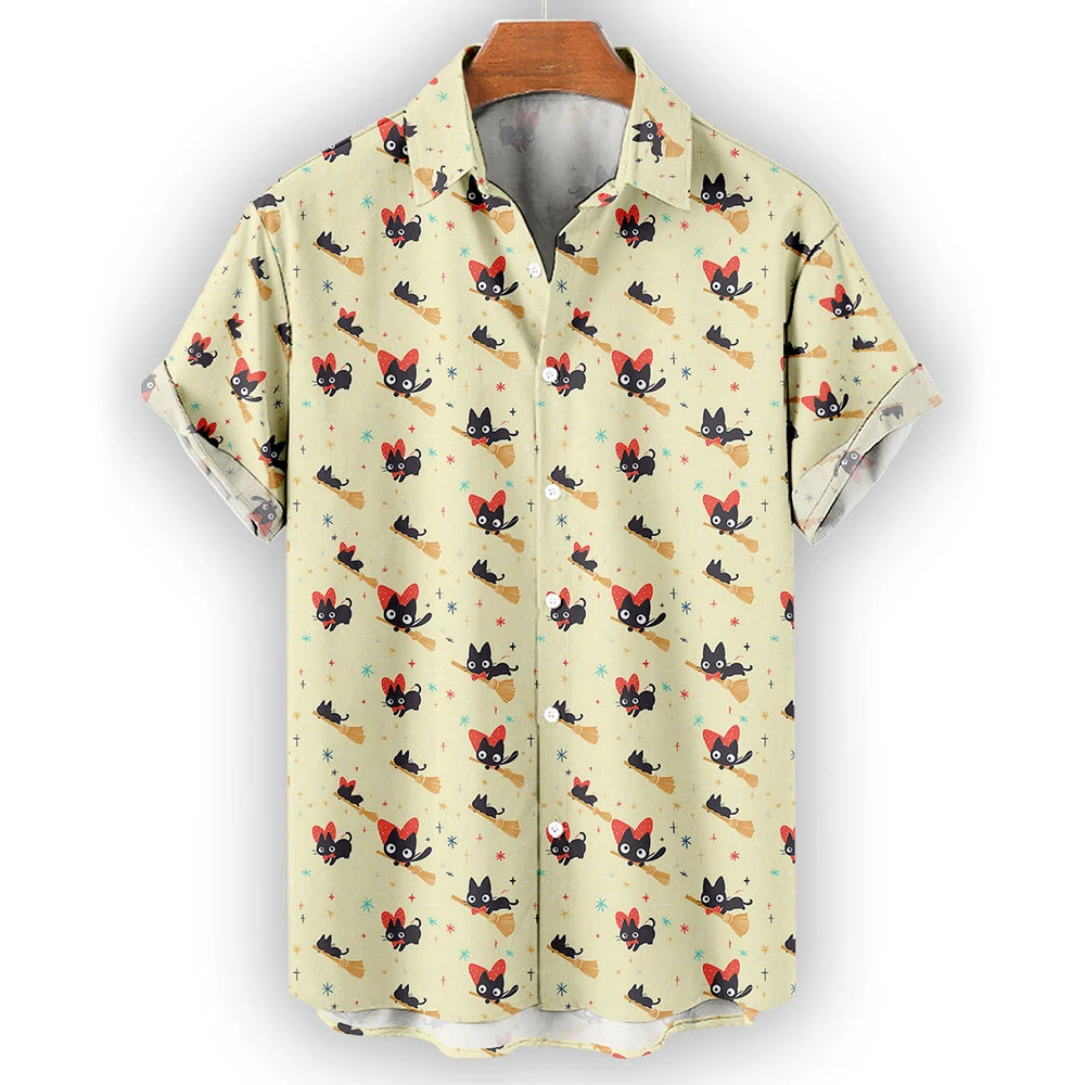 Jiji Kiki’s Delivery Service Hawaiian Shirt – Studio Ghibli Summer Button-Up