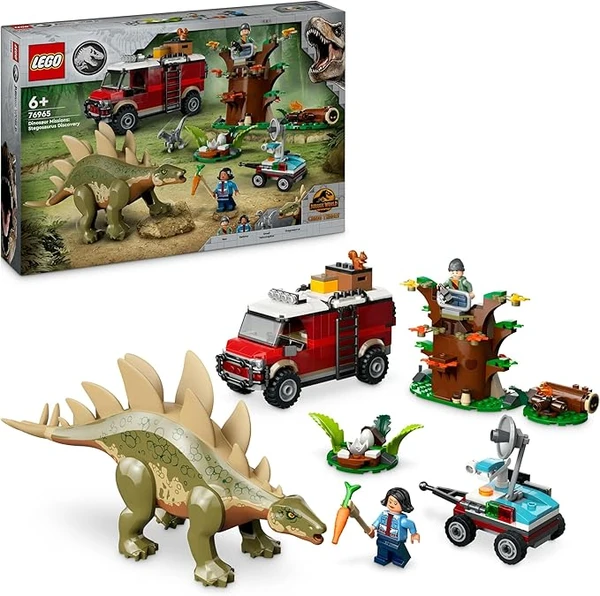 LEGO Jurassic World Missions Dinosaures : la Découverte du Stégosaure - Pour Garçons et Filles dès 6 Ans - Jouet de Minifigurines de Dinosaures à Offrir à des Enfants et des Fans de Ben et Sammy 76965