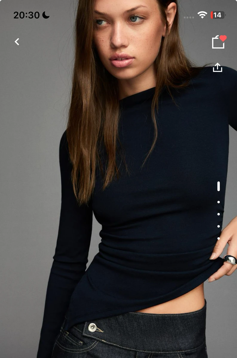  Tshirt manches longues asymétrique