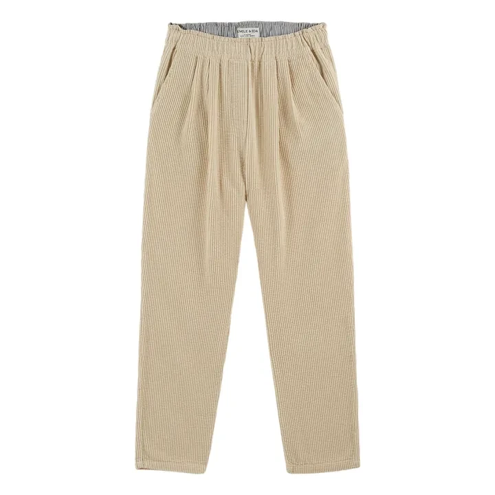 Emile et Ida - Pantalon Alban Velours Côtelé - Ecru | Smallable