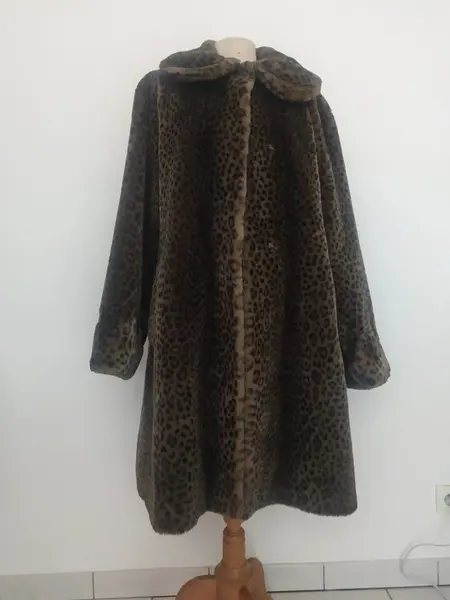 Manteau vintage impression leopard