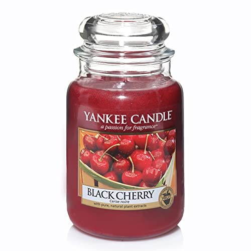 Yankee Candle bougie parfumée Cerise griotte ; Format jarre ; Bougie longue durée jusqu’à 150 heures de combustion ; Cadeau parfait pour femme