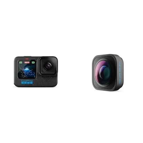 GoPro HERO12 Black - Caméra d'action étanche avec vidéo Ultra HD 5.3K60, Photos 27MP, HDR, capteur d'image 1/1.9", stabilisation Max Lens Mod 2.0 (HERO12 Black) - Accessoire Officiel