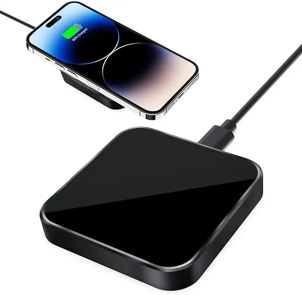 Hoidokly Chargeur sans Fil Magnétique, Chargeur Induction Rapide avec Aimants Intégrés Support de Charger pour iPhone 14 Pro/13/13 Pro/13 Pro Max/12/12 Mini/12 Pro/12 Pro Max/AirPods et Coques Magnétiques