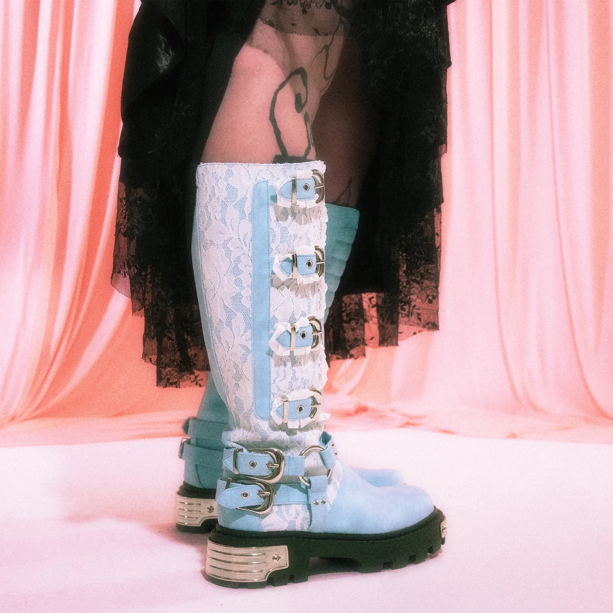 Jazmin Bean x KOI Blue Inside Whimsical Long Boots