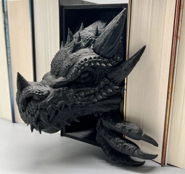 Dragon Bookend | Tabletop Fantasy Roleplay RPG Gaming Cosplay Props - Dungeons and Dragons D&D Wargaming Miniatures of Madness