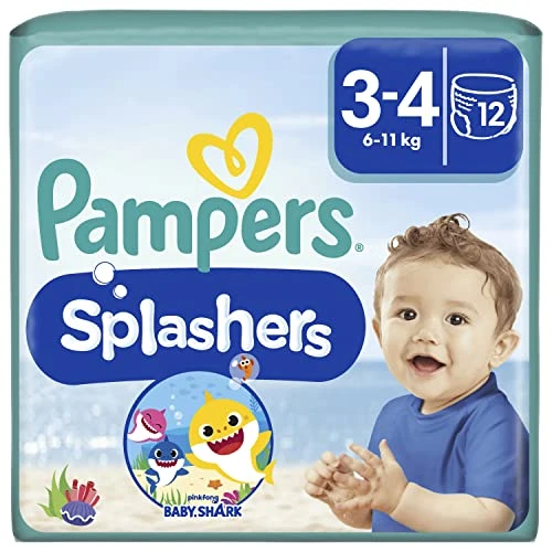 Pampers Splashers, Taille 3-4 Couches-Culottes de Bain 