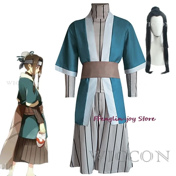 Haku Anime Cosplay Costume, coupe-vent Haku, Kimono noir imbibé, cheveux synthétiques longs degrés de chaleur, jeu de plis de fête, nouveau style - AliExpress 200000532