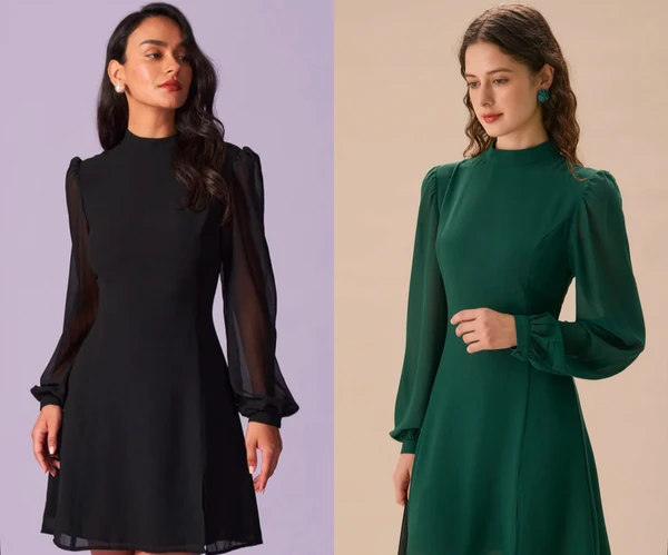 — rihoas, slit mini dress (black coup de cœur, green XS)