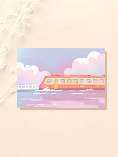 Postcard - Background - Spirited Away train