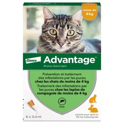 Advantage® 40 pour chat et lapin < 4 kg