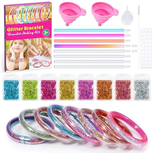 Funblitz Cadeau Fille 6 7 8 9 10 11 12 ans, Activites Manuelles pour Enfants Kits de Loisirs Créatifs Jouet Fille 6-10 Ans Kit Bracelet Fille Jeux Enfant 6 8 ans Idee Cadeau Ado Fille Creation Enfant
