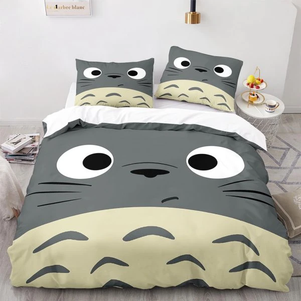 Totoro Funny Face Bedding Set [10 style] 3PCS - Ghibli Merch