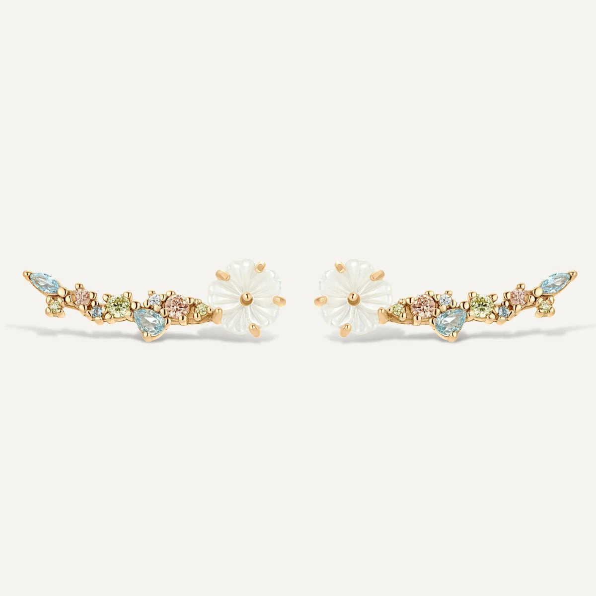 Boucles d'oreilles grimpantes Maëline Or jaune - nouvelles couleurs
