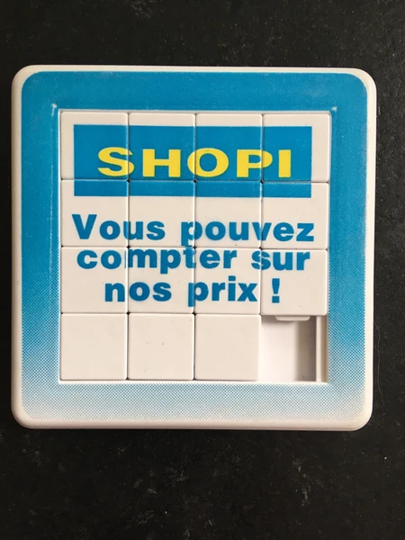 Taquin / pousse pousse publicitaire