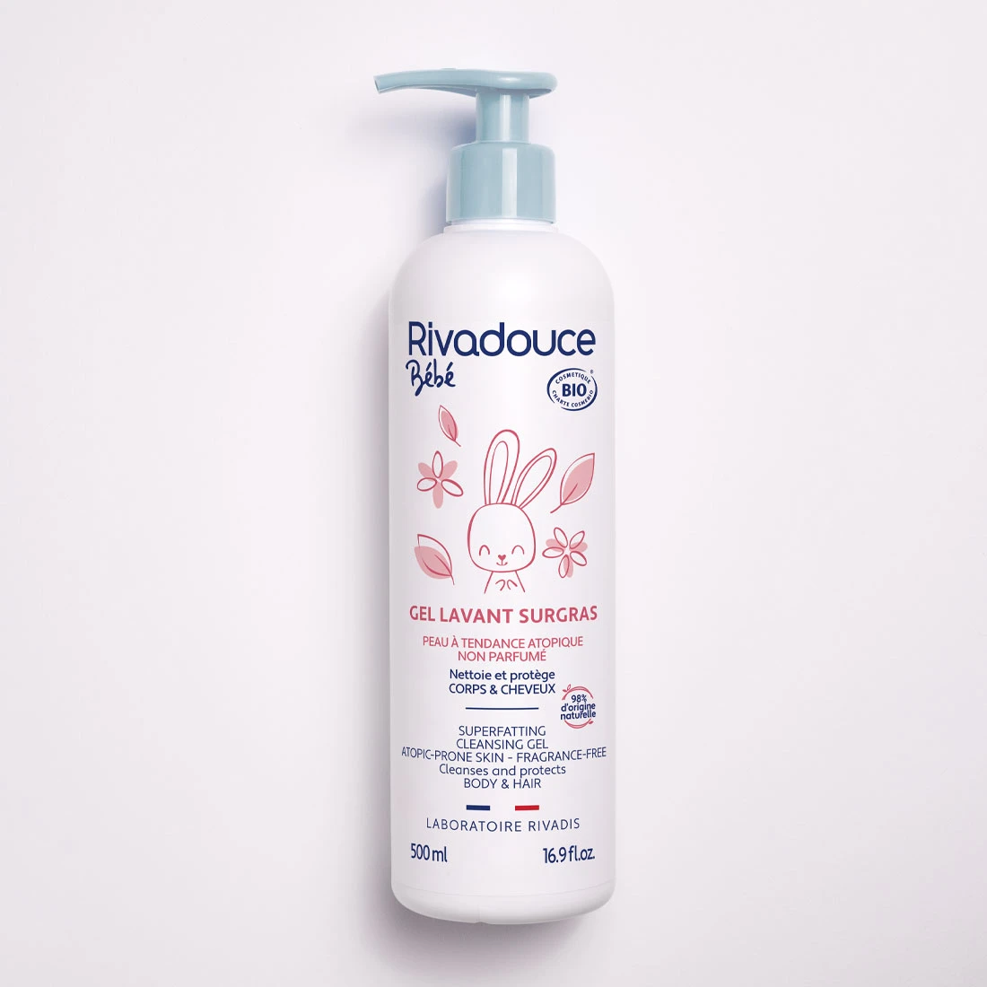 Gel lavant surgras Rivadouce Bébé certifié Bio - 500ml