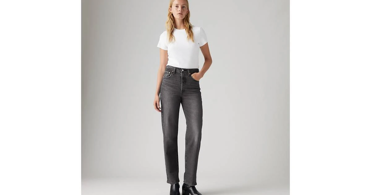 Jean Ribcage Straight Cheville - Noir | Levi's® FR