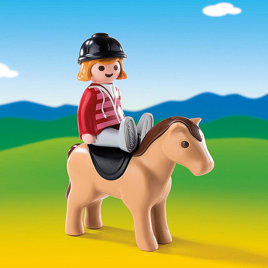 Cavalière avec cheval Playmobil 1.2.3 : 6973 – La Grande Récré : vente de  jouets et jeux Jouets enfant 3 à 5 ans