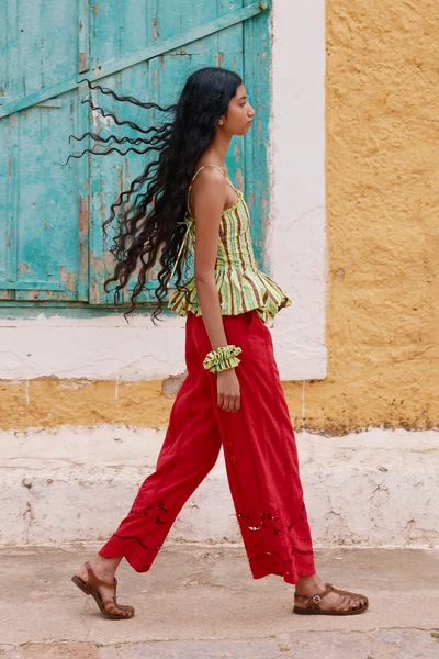 martina trousers - red