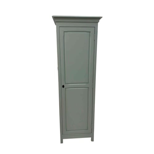 Armoire bonnetière 1 porte en pin vert LÉANDRE | Maisons du Monde