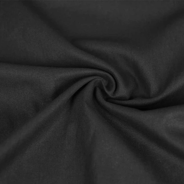 Tissu lin et coton Vic uni - noir | Tissu pour couture d'habits en fibres naturelles