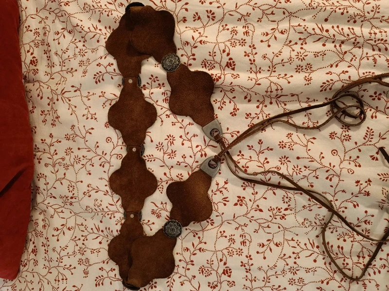 Cinturón de cuero hippie