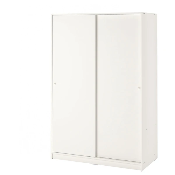 KLEPPSTAD Armoire à portes coulissantes - blanc 117x176 cm