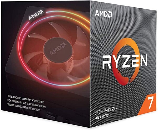 AMD Ryzen 7 3700X, AM4, Zen 2, 8 Core, 16 Thread, 3.6GHz, 4.4GHz Turbo, 32MB L3, PCIe 4.0, 65W, CPU, Wraith Prism: Amazon.fr: Informatique