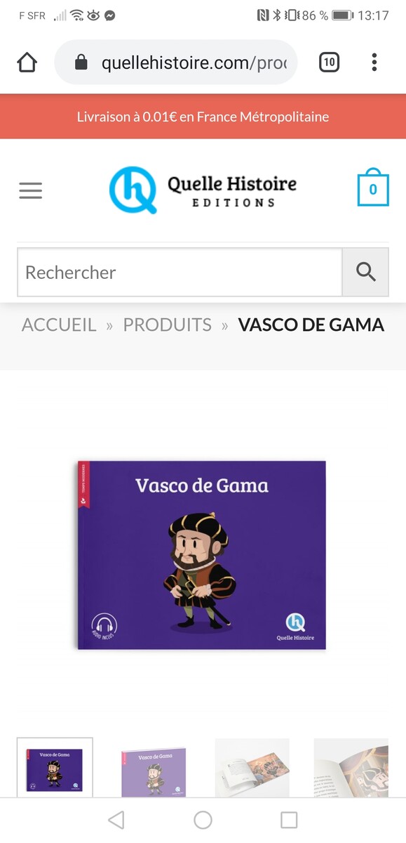 Livre quelle histoire Vasco DE GAMA