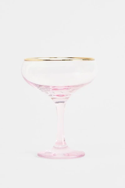 Verre à pied rose