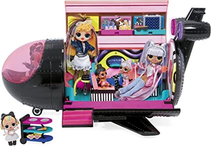 LOL Surprise OMG Avion Remix 4-en-1 - Avec 50 surprises - Se transforme en Avion, Voiture, Studio d'enregistrement et Salle de mixage : Amazon.fr: Jeux et Jouets