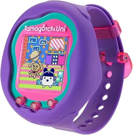 Bandai – Tamagotchi Uni – Tamagotchi connecté Bracelet Montre – Tamagotchi Animal Interactif - Animal de Compagnie virtuel – Tamagotchi en français - Modèle Violet - Jouet Enfant 6 Ans et + - 43352