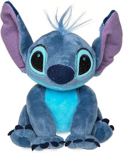 Disney Stitch Plush Mini pouf poire Lilo et Stitch avec grandes oreilles souples et texture pelucheuse, convient à tous les âges et figurines de 0 ans et plus de 15,2 cm